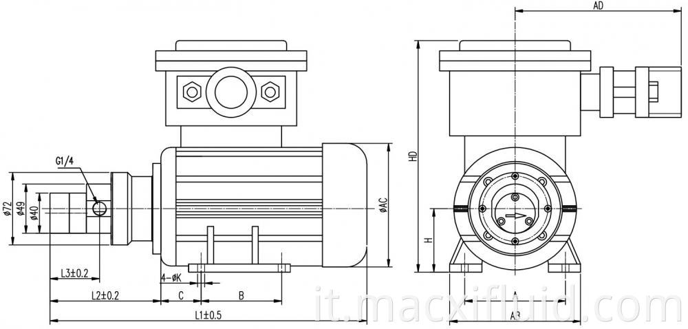 72 Explosion Proof Motor Micro Gear Pump